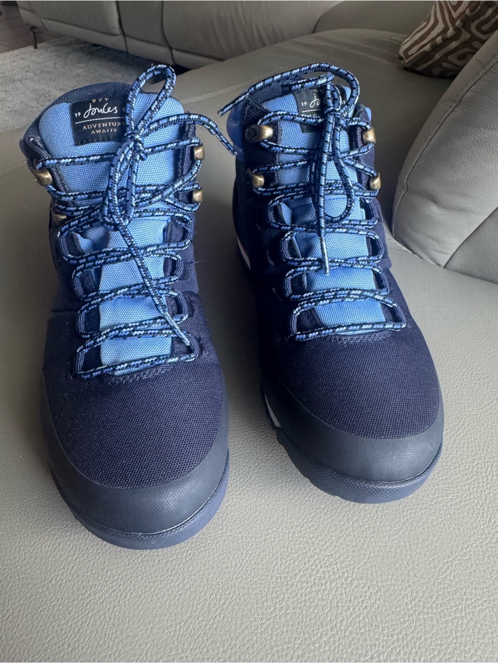 Joules Two-Tone Blue Hiking Boots - Navy & Light Blue